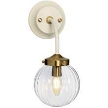 Elstead - Zidna svjetiljka COSMOS 1xE14/60W/230V bijela/mesing