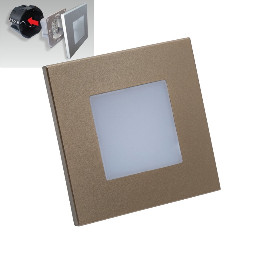 Emithor 48334 - LED Stubišna svjetiljka STEP LIGHT LED/1W/230V zlatna