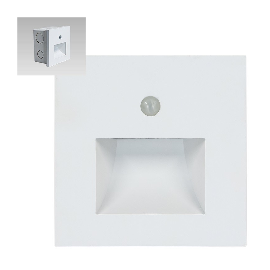 Emithor 70414 - LED Stubišna svjetiljka sa senzorom SUNNY LED/1W/230V 4000K bijela
