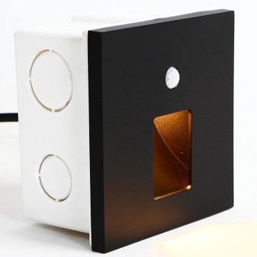 Emithor 70424 - LED stepenišno svjetlo sa senzorom VIX LED/1W/230V 4000K crna
