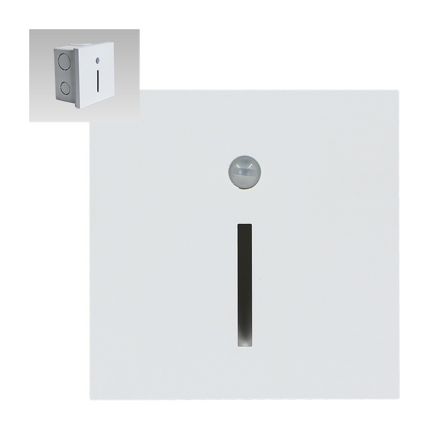 Emithor 70426 - LED Stubišna svjetiljka sa senzorom LINE LED/1W/230V 4000K bijela