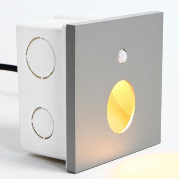 Emithor 70434 - LED stepenišno svjetlo sa senzorom OLIVE LED/1W/230V 4000K siva