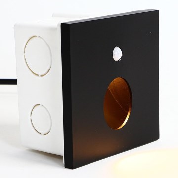 Emithor 70436 - LED stepenišno svjetlo sa senzorom OLIVE LED/1W/230V 4000K crna