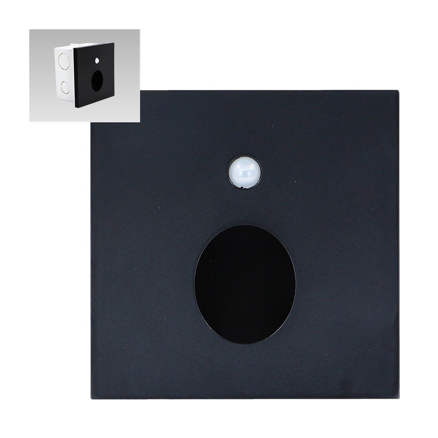 Emithor 70436 - LED Stubišna svjetiljka sa senzorom OLIVE LED/1W/230V 4000K crna
