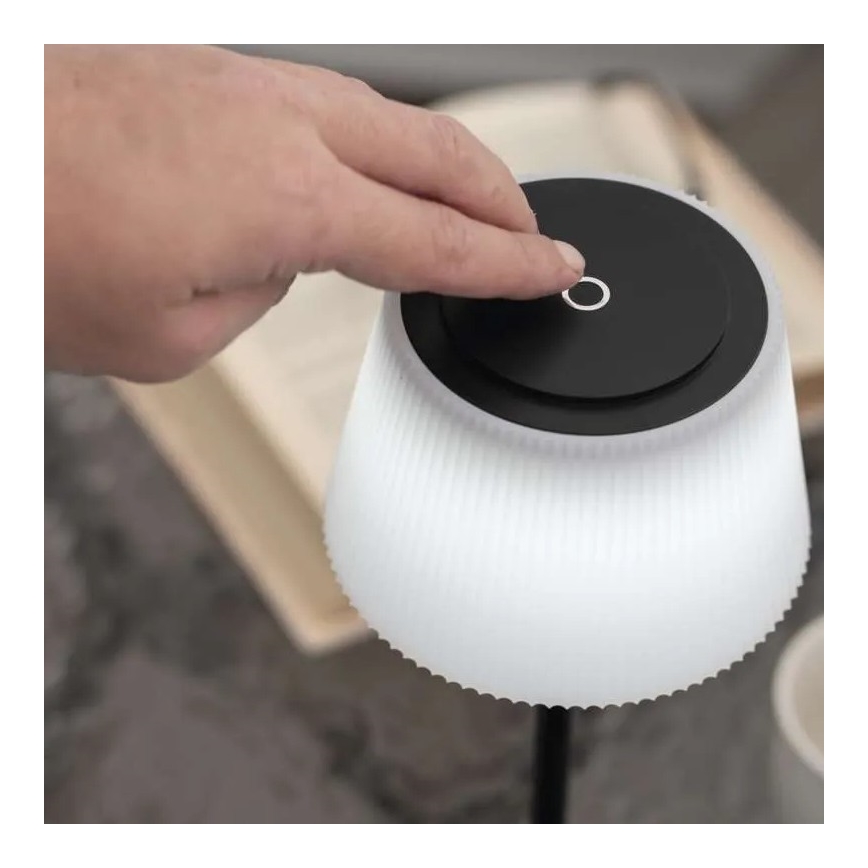 LED Prigušiva punjiva lampa KATIE LED/4W/10V 1800mAh IP44 CRI 90 crna