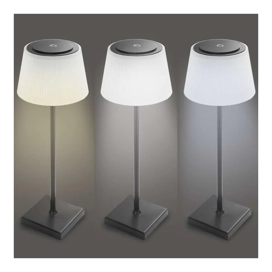 LED Prigušiva punjiva lampa KATIE LED/4W/10V 1800mAh IP44 CRI 90 crna