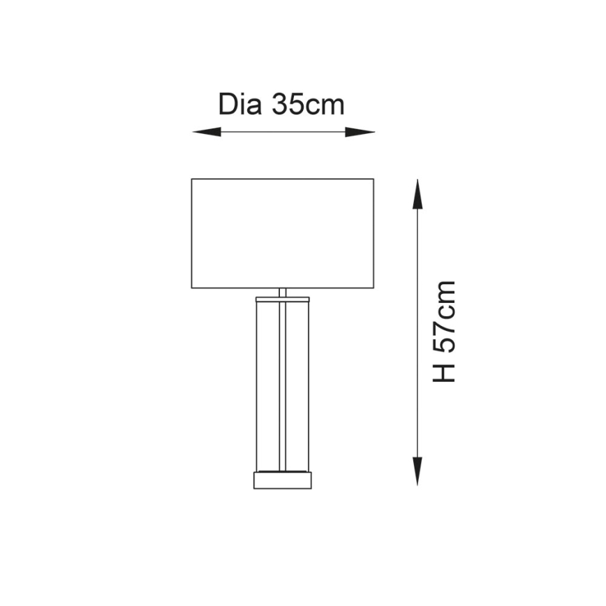 Endon 100440 - Stolna svjetiljka s prigušivanjem LESSINA 1xE27/10W/230V crna