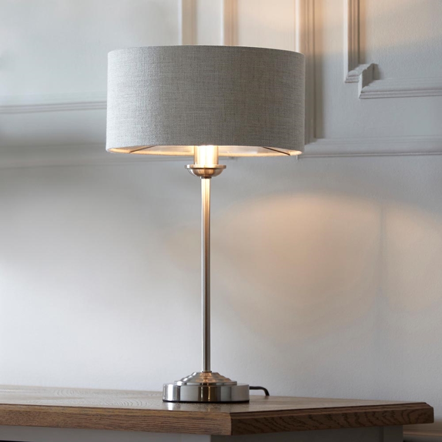 Endon 100646 - Stolna lampa HIGHCLERE 1xE14/7W/230V, bežna/matni krom, promjer 25 cm