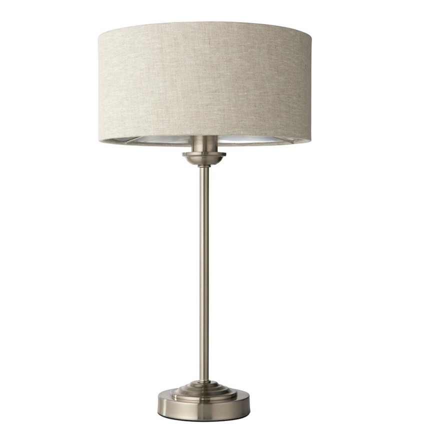 Endon 100646 - Stolna lampa HIGHCLERE 1xE14/7W/230V, bežna/matni krom, promjer 25 cm