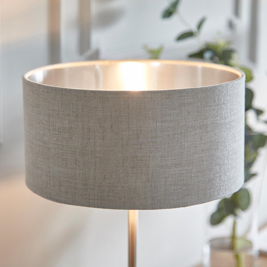 Endon 100646 - Stolna lampa HIGHCLERE 1xE14/7W/230V, bežna/matni krom, promjer 25 cm