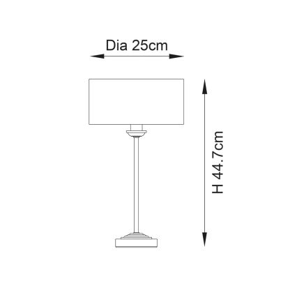 Endon 100646 - Stolna lampa HIGHCLERE 1xE14/7W/230V, bežna/matni krom, promjer 25 cm