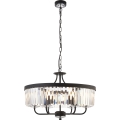 Endon 100711 - Luster na lancu CHESTERFIELD 6xE14/6W/230V, promjer 55 cm, crna