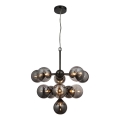 Endon 101147 - Viseći luster na sajli OSCAR 11xG9/18W/230V crna/dimljena