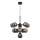 Endon 101147 - Viseći luster na sajli OSCAR 11xG9/18W/230V crna/dimljena