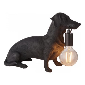 Endon 101188 - Stolna lampa DACHSHUND 1xE27/10W/230V crna