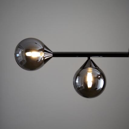 Endon 101348 - Luster na štapu OTIS 5xG9/3W/230V crni krom/dimljeno crna