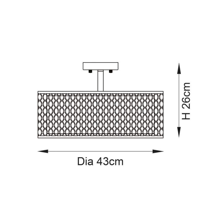 Endon 101568 - Nadgradni luster CORDERO 3xE27/10W/230V zlatna