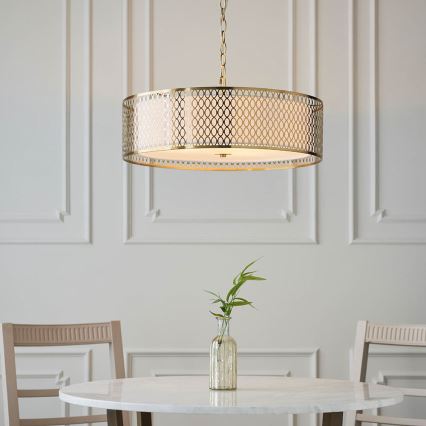 Endon 101569 - Luster na lancu CORDERO 3xE27/10W/230V zlatni