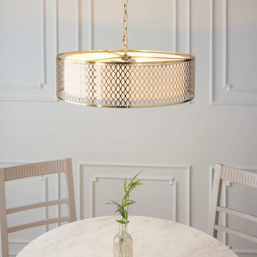 Endon 101569 - Luster na lancu CORDERO 3xE27/10W/230V zlatni