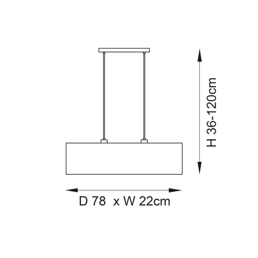 Endon 101692 - Luster na sajli LONGSHORE 2xE27/10W/230V bež