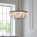 Endon 102505 - Luster na lancu 6xE14/6W/230V Ø 55 cm mesing