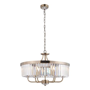 Endon 102505 - Luster na lancu 6xE14/6W/230V Ø 55 cm mesing