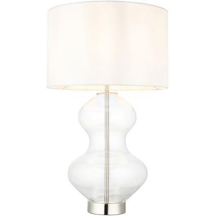 Endon 102676 - Stolna svjetiljka s prigušivanjem KELDA 1xE27/10W/230V bijela/matni krom