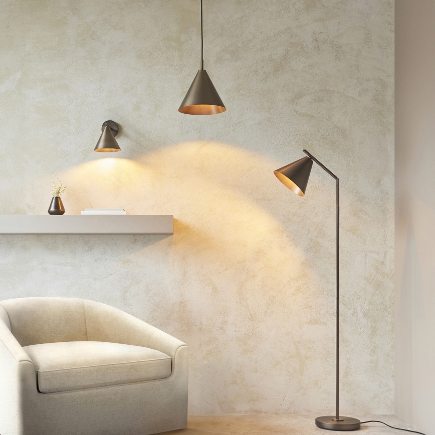Endon 102895 - Podna lampa CAPE 1xE27/10W/230V brončana