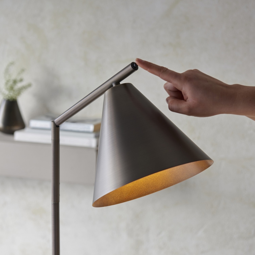 Endon 102895 - Podna lampa CAPE 1xE27/10W/230V brončana