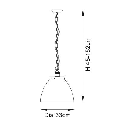 Endon 102926 - Luster na lancu HANSEN 1xE27/10W/230V mesing