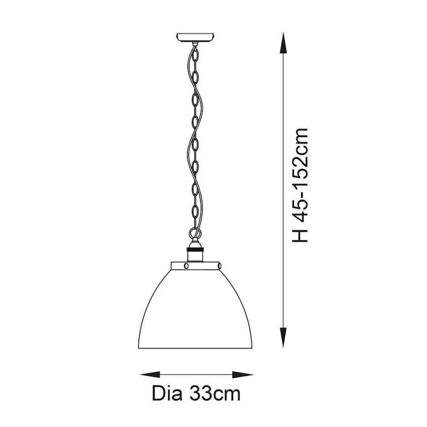 Endon 102926 - Luster na lancu HANSEN 1xE27/10W/230V mesing