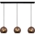 Endon 102929 - Luster na sajli BOLI 3xE27/10W/230V crna/dimna smeđa