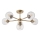 Endon 103171 - Viseći luster ALLEGRA 6xE14/7W/230V mesing/prozirna