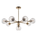 Endon 103172 - Viseći luster ALLEGRA 8xE14/7W/230V mesing/prozirna