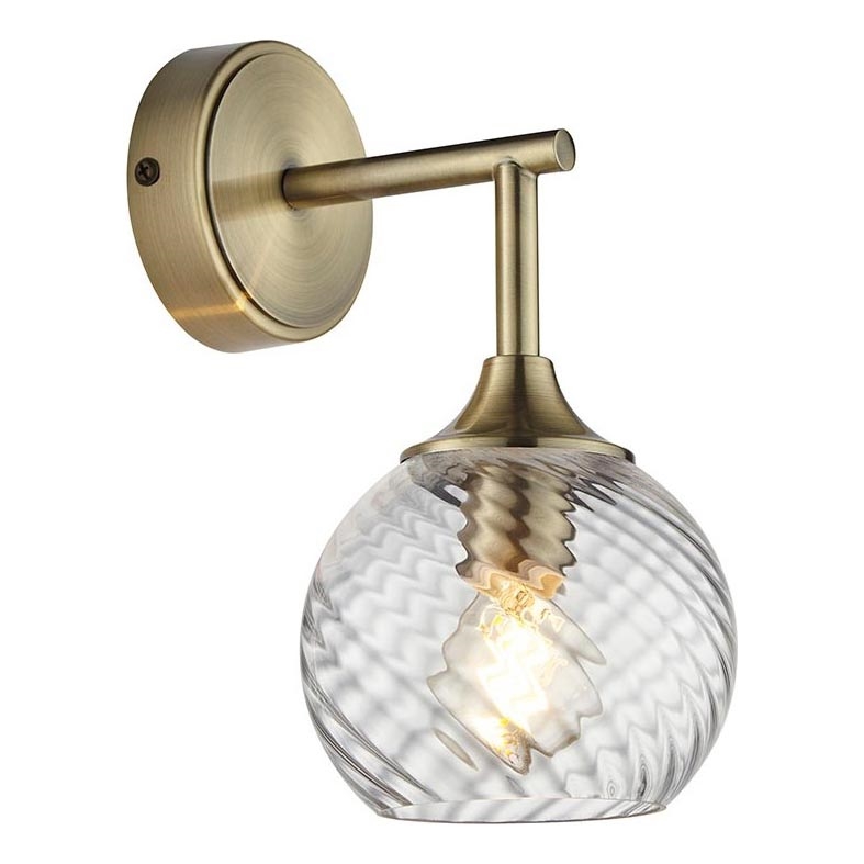Endon 103173 - Zidna svjetiljka ALLEGRA 1xE14/7W/230V mesing/prozirna