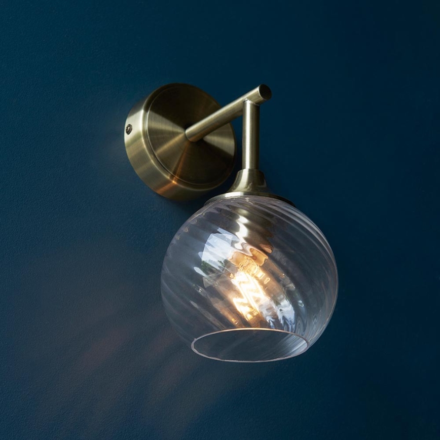 Endon 103173 - Zidna svjetiljka ALLEGRA 1xE14/7W/230V mesing/prozirna