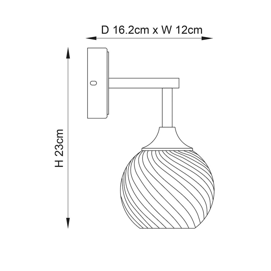 Endon 103173 - Zidna svjetiljka ALLEGRA 1xE14/7W/230V mesing/prozirna