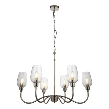 Endon 103315 - Luster na lancu 6xE14/6W/230V sjajni krom