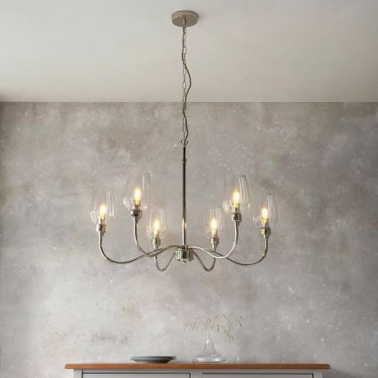 Endon 103315 - Luster na lancu 6xE14/6W/230V sjajni krom