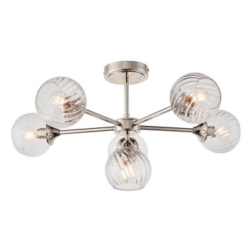 Endon 104050 - Viseći luster ALLEGRA 6xE14/7W/230V sjajni krom/prozirna