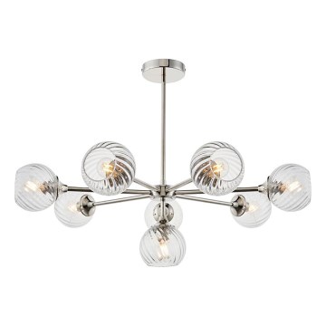 Endon 104051 - Luster na šipci ALLEGRA 8xE14/7W/230V sjajni krom