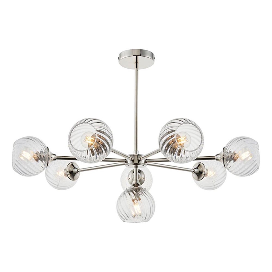 Endon 104051 - Luster na šipci ALLEGRA 8xE14/7W/230V sjajni krom