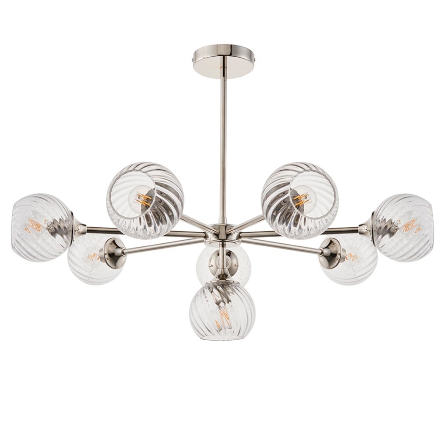 Endon 104051 - Luster na šipci ALLEGRA 8xE14/7W/230V sjajni krom