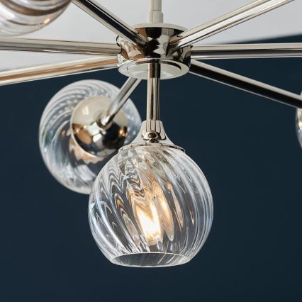 Endon 104051 - Luster na šipci ALLEGRA 8xE14/7W/230V sjajni krom
