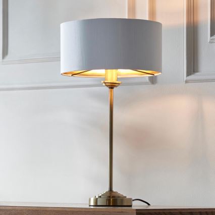 Endon 104054 - Stolna lampa HIGHCLERE 1xE14/7W/230V bijela/mesing pr. 25 cm
