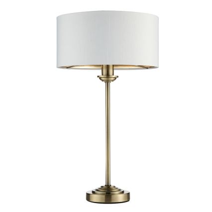 Endon 104054 - Stolna lampa HIGHCLERE 1xE14/7W/230V bijela/mesing pr. 25 cm