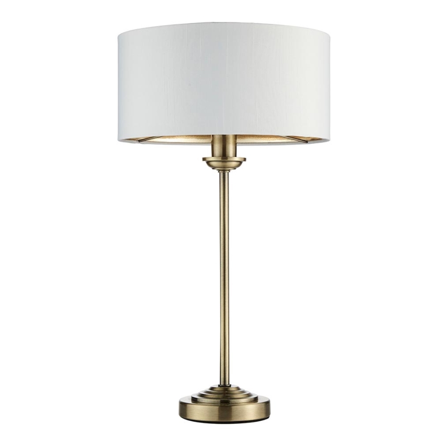Endon 104054 - Stolna lampa HIGHCLERE 1xE14/7W/230V bijela/mesing pr. 25 cm