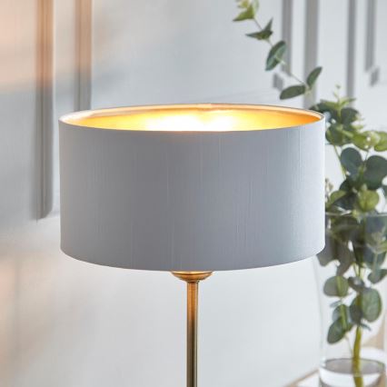 Endon 104054 - Stolna lampa HIGHCLERE 1xE14/7W/230V bijela/mesing pr. 25 cm