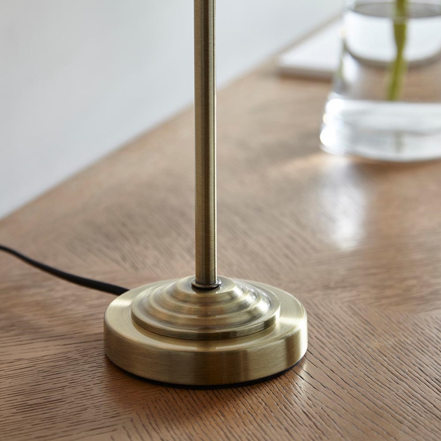 Endon 104054 - Stolna lampa HIGHCLERE 1xE14/7W/230V bijela/mesing pr. 25 cm