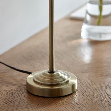 Endon 104054 - Stolna lampa HIGHCLERE 1xE14/7W/230V bijela/mesing pr. 25 cm